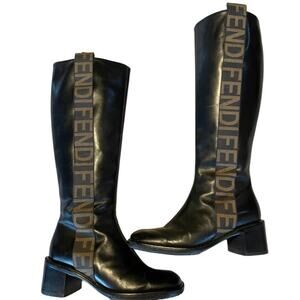 Fendi Black Knee-High Boots